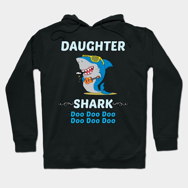 Family Shark 2 DAUGHTER Hoodie by blakelan128